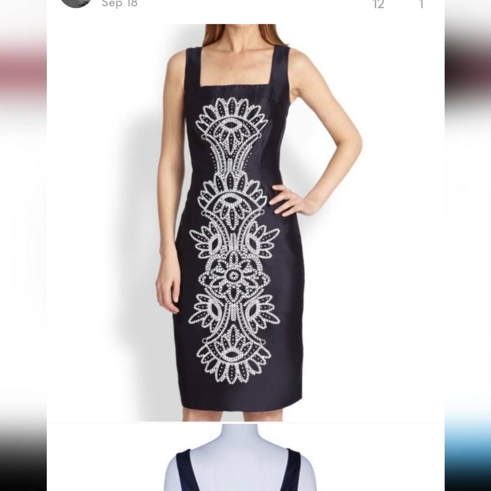 Tory Burch Navy 100% Silk Dress